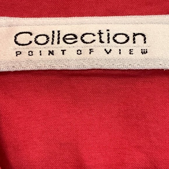Collection Point of View 100% Silk Blouse Coral Pink Womens Med Fits like L / XL - Picture 3 of 9
